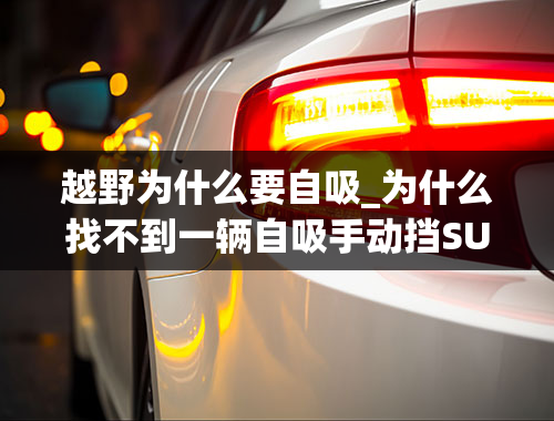 越野为什么要自吸_为什么找不到一辆自吸手动挡SUV？有什么推荐？