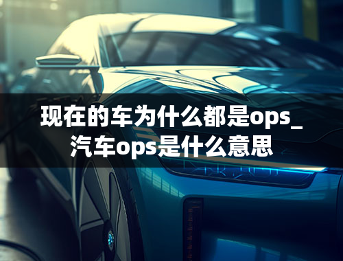 现在的车为什么都是ops_汽车ops是什么意思