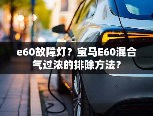 e60故障灯？宝马E60混合气过浓的排除方法？