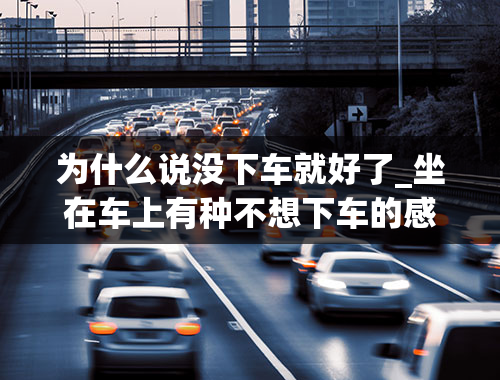 为什么说没下车就好了_坐在车上有种不想下车的感觉,认为目的地还很远，还没坐够似的…这是什么情况？