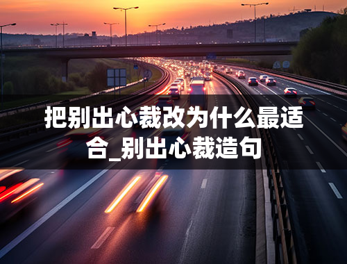 把别出心裁改为什么最适合_别出心裁造句