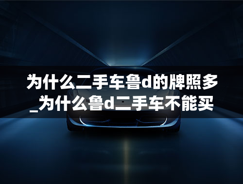 为什么二手车鲁d的牌照多_为什么鲁d二手车不能买