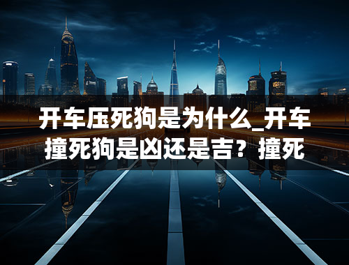 开车压死狗是为什么_开车撞死狗是凶还是吉？撞死狗有什么忌讳吗