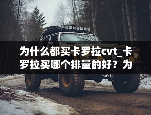 为什么都买卡罗拉cvt_卡罗拉买哪个排量的好？为何卡罗拉的销量会这么高？