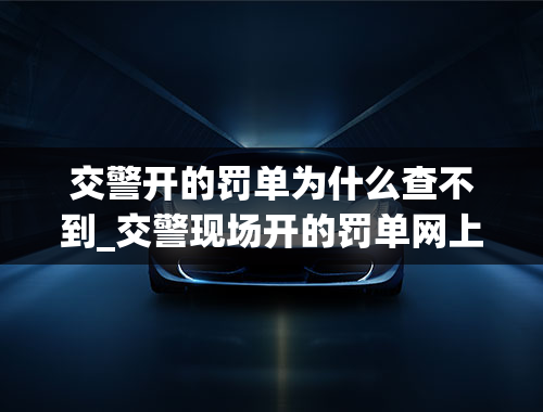 交警开的罚单为什么查不到_交警现场开的罚单网上查不到