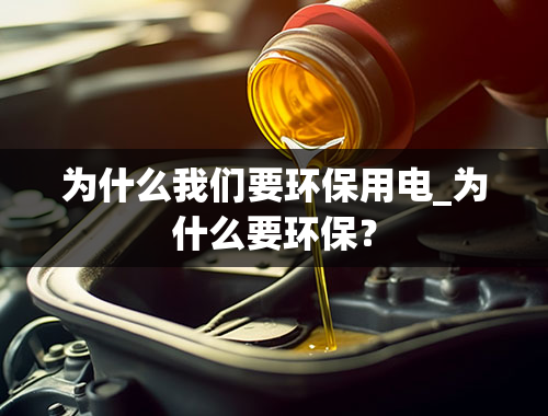 为什么我们要环保用电_为什么要环保？