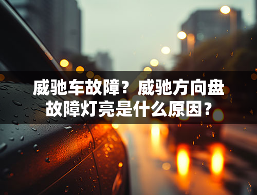 威驰车故障？威驰方向盘故障灯亮是什么原因？