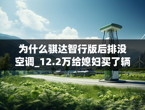 为什么骐达智行版后排没空调_12.2万给媳妇买了辆骐达，跑了6000多公里，有些话我要在这说出来