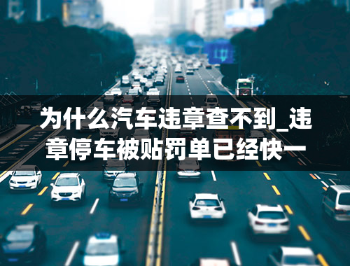 为什么汽车违章查不到_违章停车被贴罚单已经快一个月了，为什么去交警大队查不到？