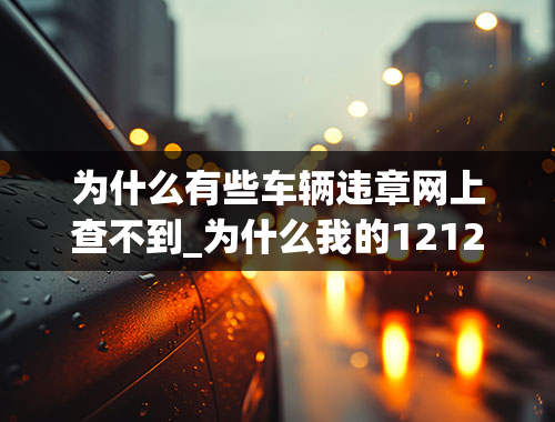 为什么有些车辆违章网上查不到_为什么我的12123查不到违章呢？