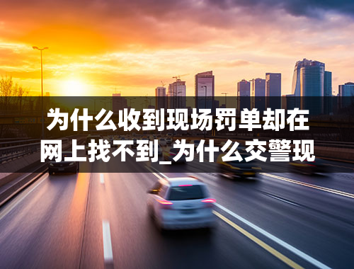 为什么收到现场罚单却在网上找不到_为什么交警现场开的罚单在电脑上查不到违章记录？不处理可以吗？