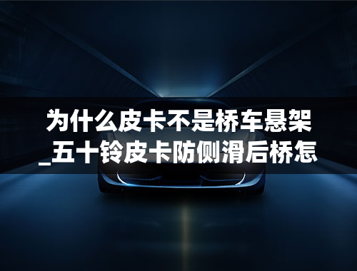 为什么皮卡不是桥车悬架_五十铃皮卡防侧滑后桥怎么看