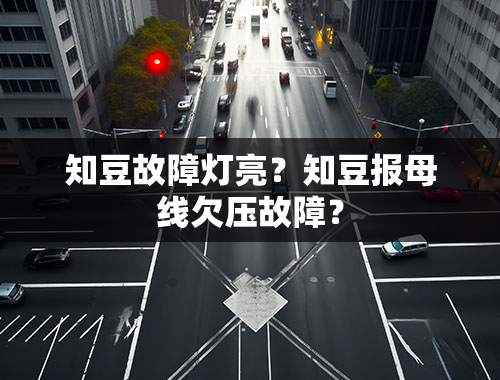 知豆故障灯亮？知豆报母线欠压故障？