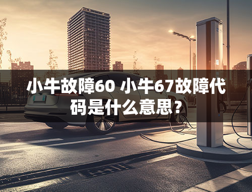 小牛故障60 小牛67故障代码是什么意思？