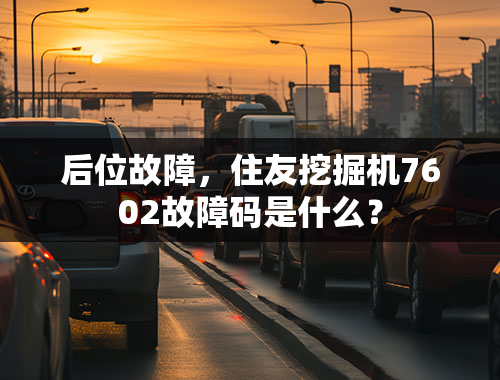 后位故障，住友挖掘机7602故障码是什么？