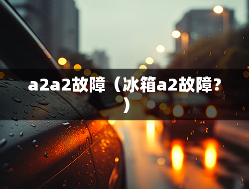 a2a2故障（冰箱a2故障？）