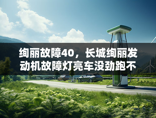 绚丽故障40，长城绚丽发动机故障灯亮车没劲跑不到60迈？