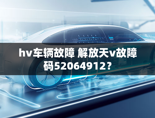 hv车辆故障 解放天v故障码52064912？