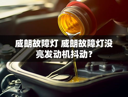 威朗故障灯 威朗故障灯没亮发动机抖动？