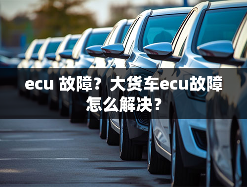 ecu 故障？大货车ecu故障怎么解决？