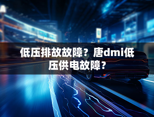 低压排故故障？唐dmi低压供电故障？