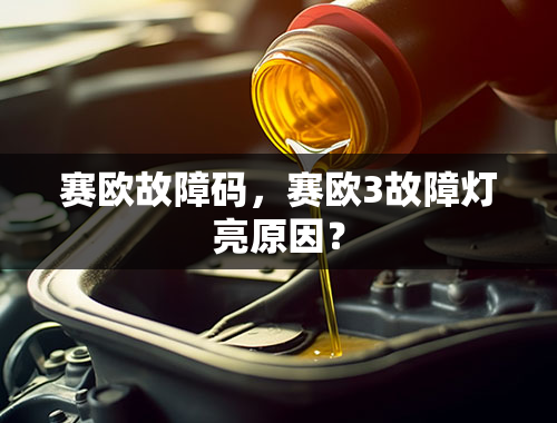 赛欧故障码，赛欧3故障灯亮原因？