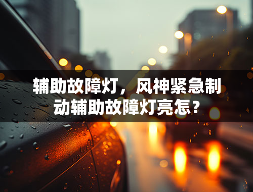 辅助故障灯，风神紧急制动辅助故障灯亮怎？