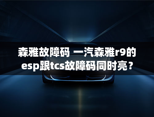 森雅故障码 一汽森雅r9的esp跟tcs故障码同时亮？