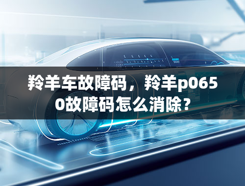 羚羊车故障码，羚羊p0650故障码怎么消除？