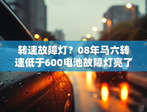 转速故障灯？08年马六转速低于600电池故障灯亮了？