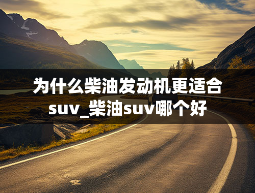 为什么柴油发动机更适合suv_柴油suv哪个好