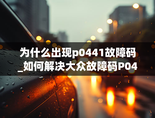 为什么出现p0441故障码_如何解决大众故障码P0441-