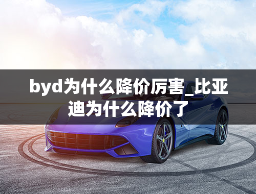 byd为什么降价厉害_比亚迪为什么降价了