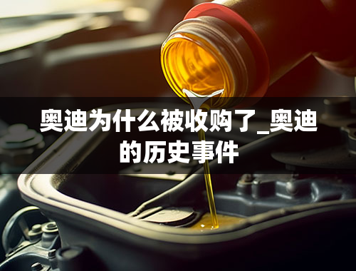 奥迪为什么被收购了_奥迪的历史事件