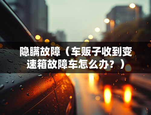 隐瞒故障（车贩子收到变速箱故障车怎么办？）