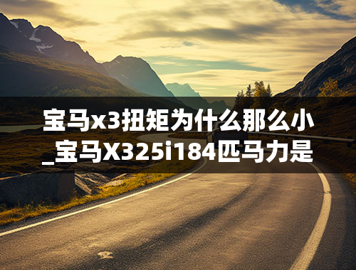 宝马x3扭矩为什么那么小_宝马X325i184匹马力是不是太小了，能跑赢1.8T帕萨特吗